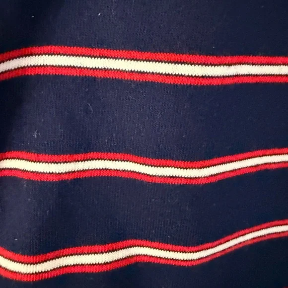 Parke Women’s  Navy and Red Striped Tee - Picture 4 of 4